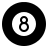 Eight-ball in fill style