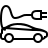 Electric car in outline style