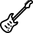 Electric guitar in outline style