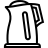 Electric kettle in outline style