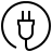 Electric plug in outline style