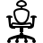 Ergonomic chair in outline style