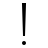 Exclamation mark in outline style
