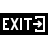 Exit sign in fill style
