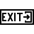 Exit sign in outline style