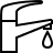 Faucet in outline style
