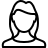 Female avatar in outline style
