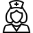 Female nurse in outline style