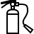 Fire extinguisher in outline style