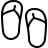 Flip flops in outline style