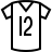 Football shirt in outline style