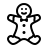 Gingerman in outline style