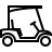 Golf cart in outline style