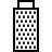 Grater in outline style
