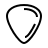 Guitar pick in outline style