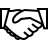 Handshake in outline style