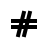 Hashtag in fill style