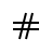 Hashtag in outline style