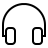 Headphones in outline style