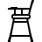 High chair in outline style