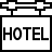 Hotel reservation in outline style