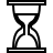 Hourglass in outline style