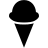 Ice cream cone in fill style