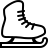 Ice skates in outline style