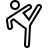 Karate in outline style