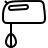 Kitchen hand mixer in outline style