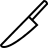 Knife in outline style