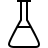 Lab flask in outline style