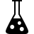 Lab flask in fill style