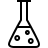 Lab flask in outline style