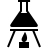 Laboratory flask in fill style