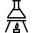 Laboratory flask in outline style