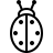 Ladybug in outline style