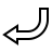 Left arrow (curved) in outline style