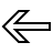 Left arrow (thick) in outline style
