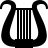 Lyre in fill style