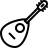 Mandolin in outline style