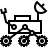Mars rover in outline style