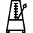 Metronome in outline style