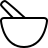 Mortar and pestle in outline style