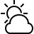 Mostly cloudy in outline style