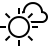 Mostly sunny in outline style