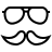 Movember in outline style