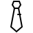 Necktie in outline style