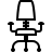 Office chair in outline style
