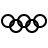 Olimpic symbol in fill style